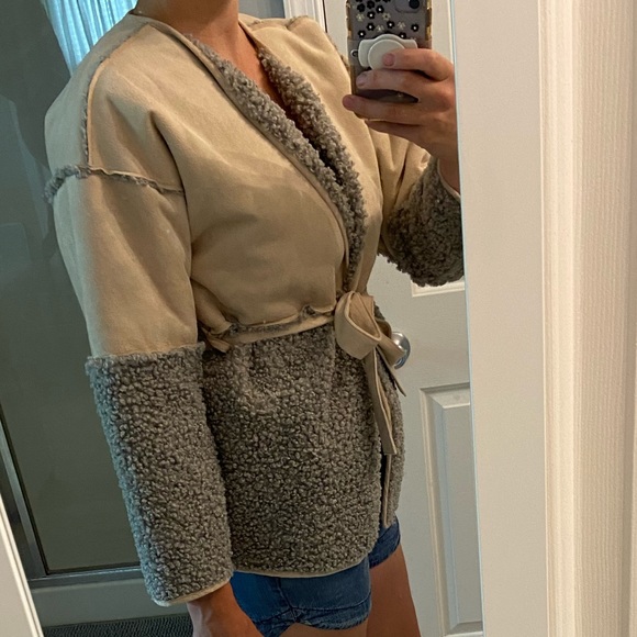 Lucky Brand Shearling/Suede Coat - Picture 7 of 8